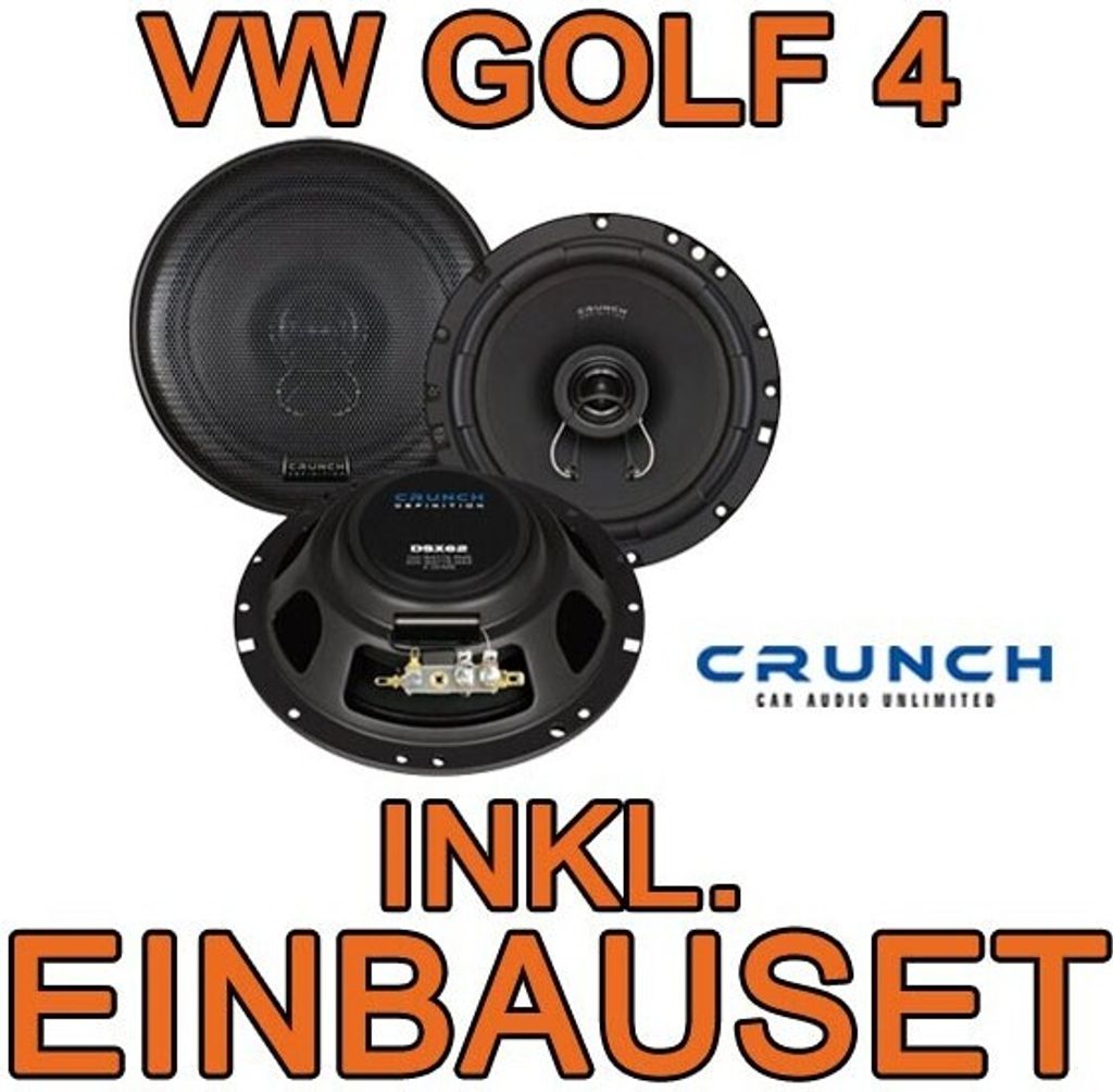 Crunch DSX62- 16,5cm Koaxsystem für VW Golf 4 - justSOUND