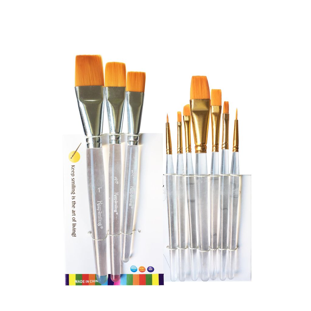 ESENG Pinselset für Acryl- Öl- Aquarell- Gouache - 10er Set