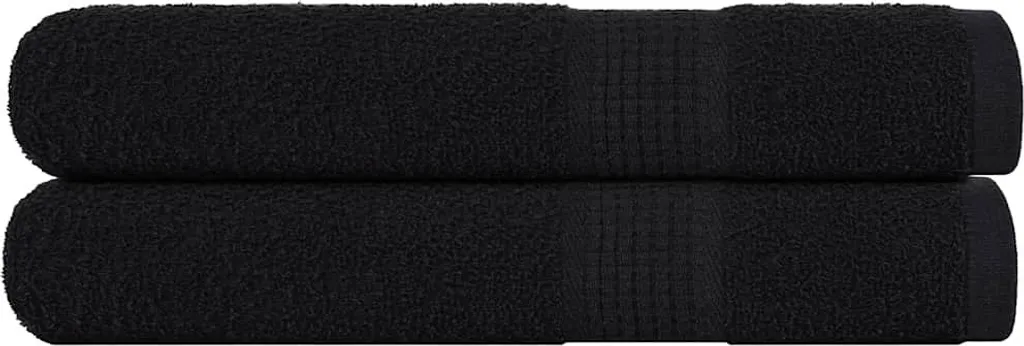 Asciugamani per sauna FROGN 2 pezzi Nero 80x200 cm 360 g/m²
