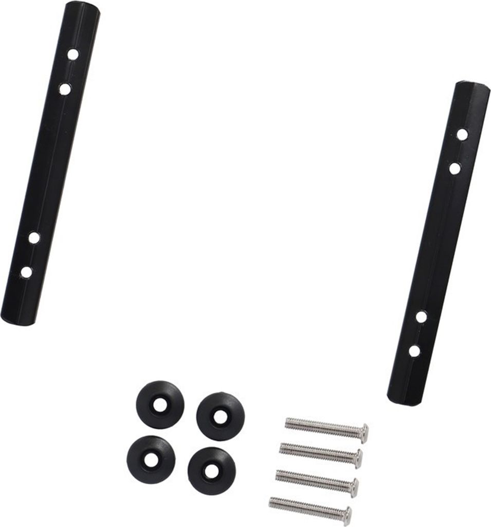 XLC BA-X31 Fixed basket mounting plates 5:1, 150x16,8mm, Befestigung inkl., schwarz