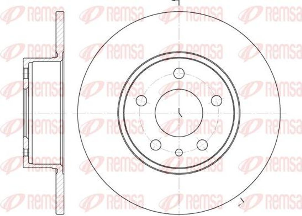 REMSA 6149.00 Bremsscheibe OE 0060569164 kompatibel mit Alf. 147, Alf. 156, Alf. 164, Bravo, Croma, Linea, Delta, Lybra, Thema, 206