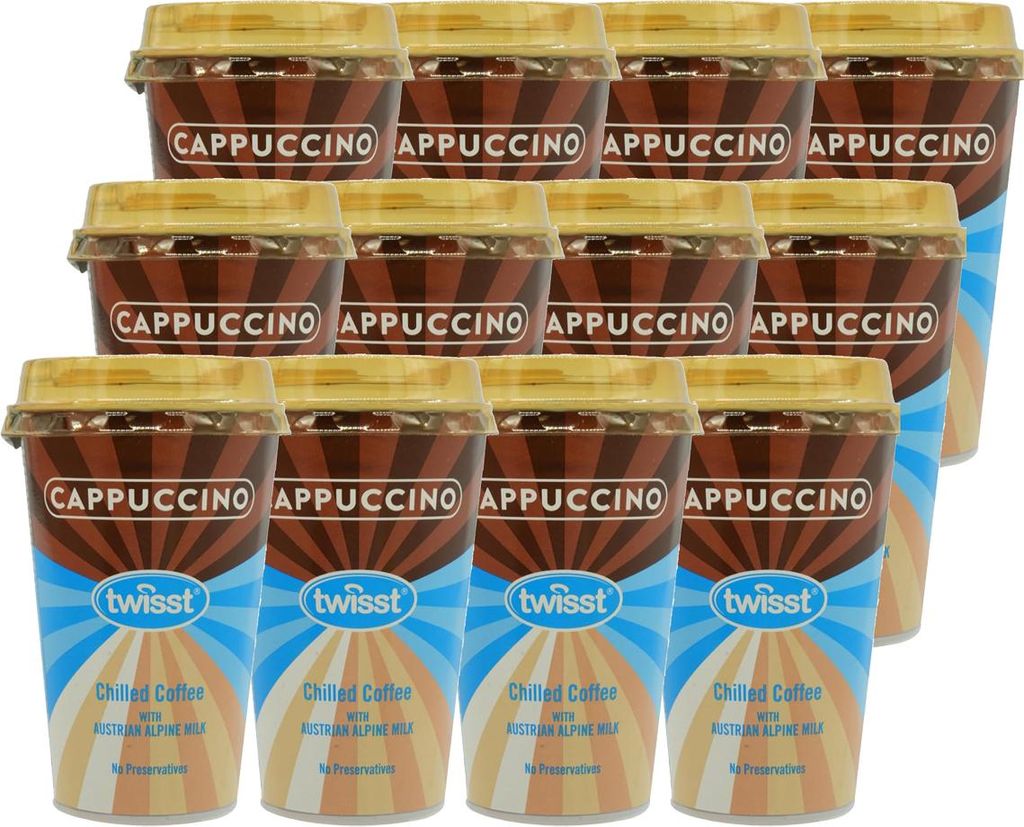 Twisst Cappuccino Eiskaffee Cup mit Alpenmilch 230ml 12er Pack