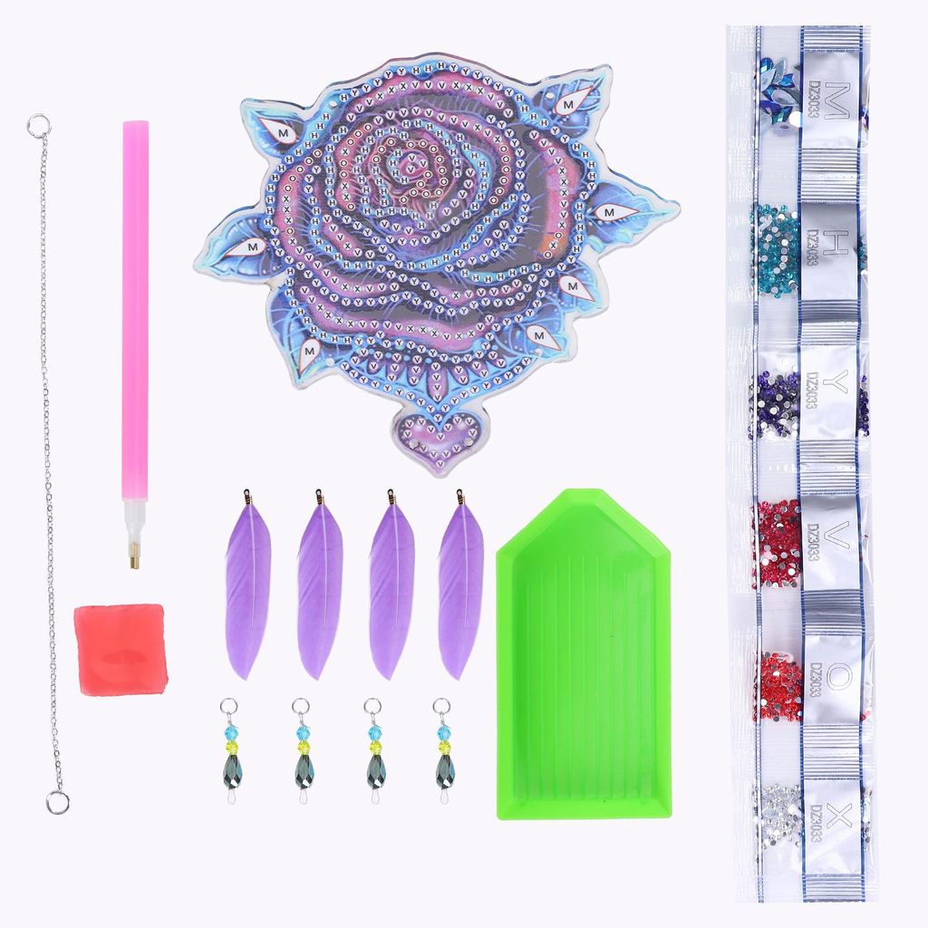 Diamantmalerei-Anhänger DIY Rose Diamantmalerei Fensterdekoration Geschenk