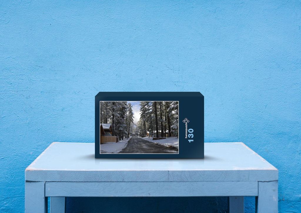 hansepuzzle 43007 - Winterlandschaft Puzzle, 130 Teile, Fortbewegung, 28,7 x 20,0cm mit hochwertiger Aufbewahrung, Kartonbox & Beutel