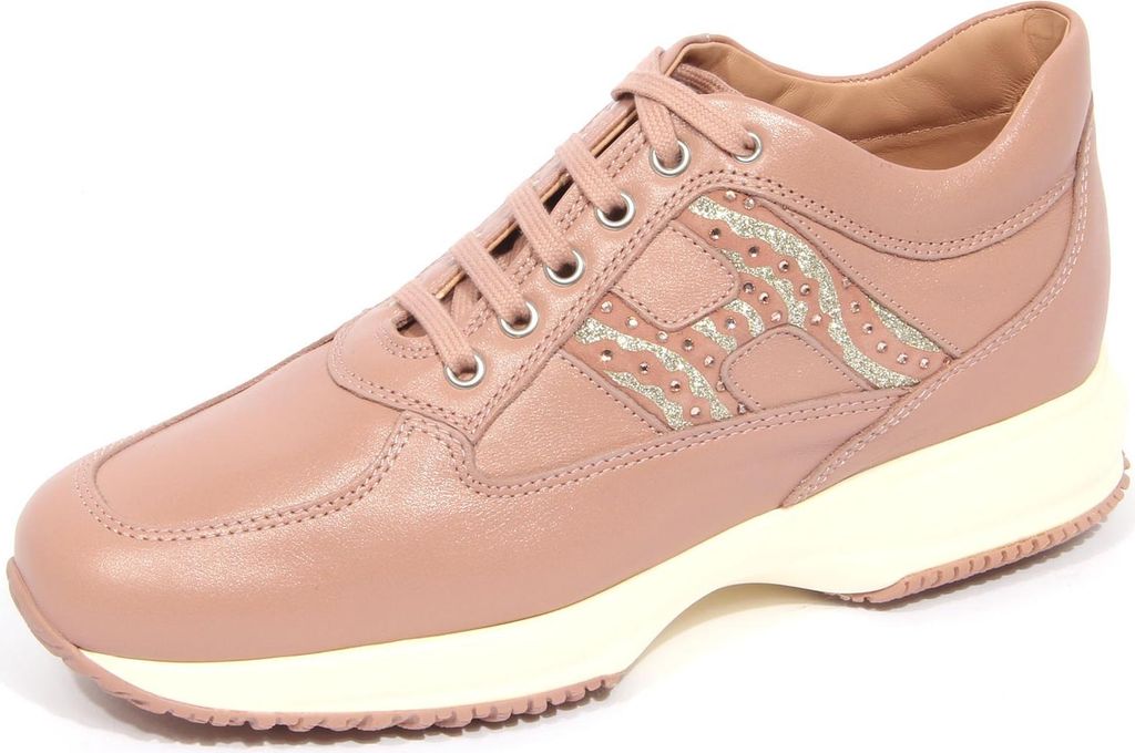 G2762 sneaker donna HOGAN INTERACTIVE pink leather shoe woman