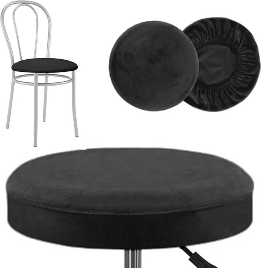 Rinnova Sedie Tonde con Round Black Velvet: Coprisgabello DIY