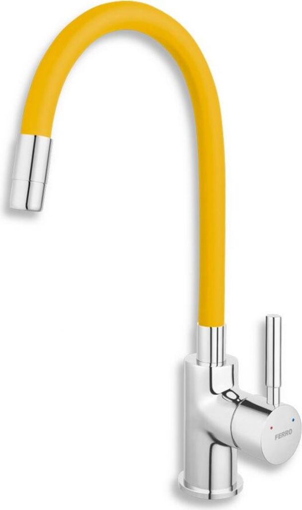 Keukenmengkraan Ferro, geel met chroom, model 70710,0ZL Productafbeelding 