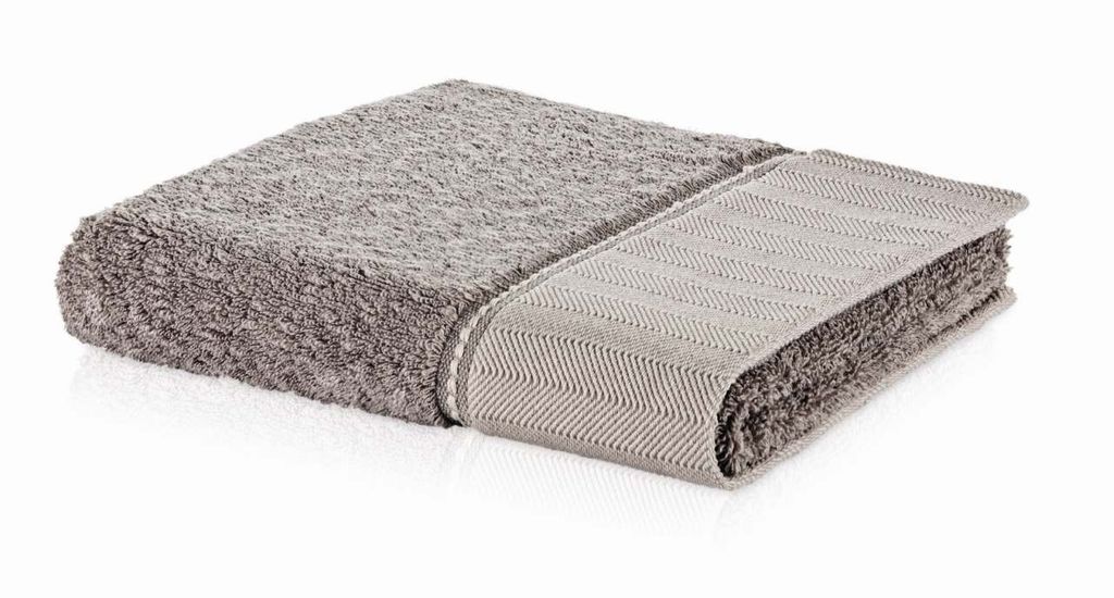 Möve Handtuch Brooklyn Uni Fischgratbordüre Cashmere 30x50