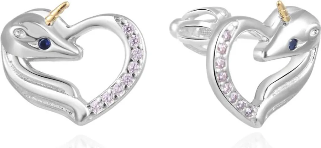 Boucles d'oreilles licorne en argent brillant, design ludique et léger