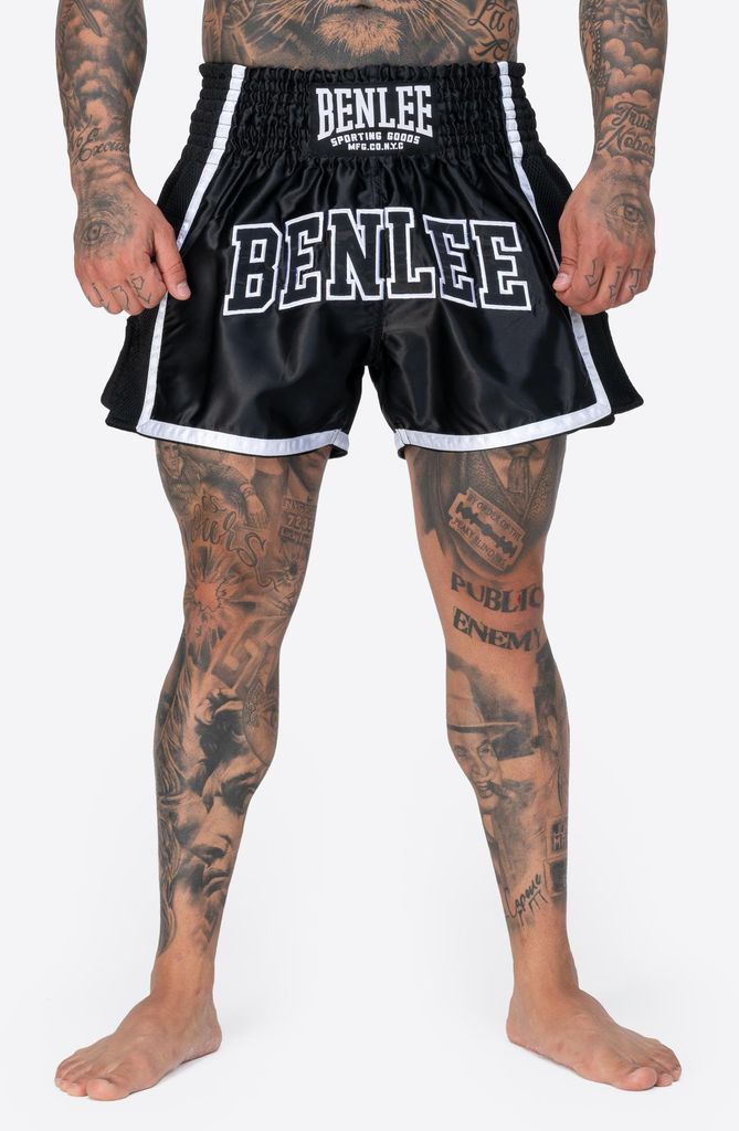 Unisex Thaibox-Hose DAGETT Black/White XXXL BENLEE