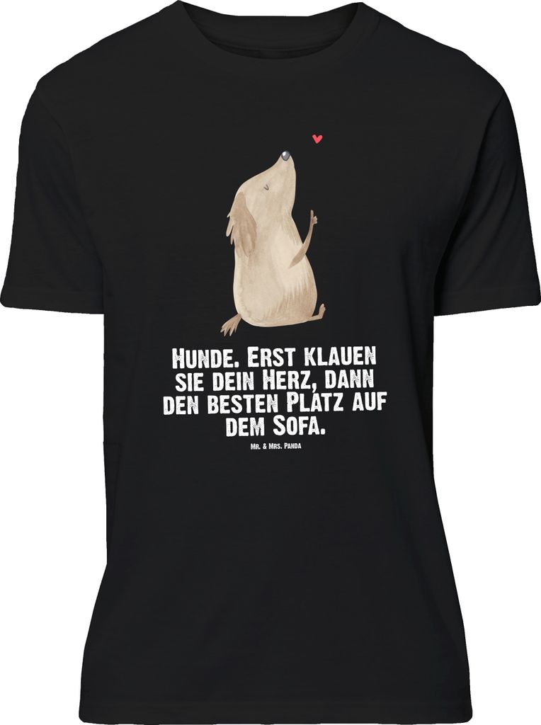 Mr. & Mrs. Panda Größe XL T-Shirt Hund Liebe - Schwarz - Geschenk, Shirt, Sprüche, Tshirt, mit Spruch, Hunde, Herz
