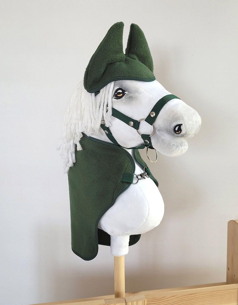 Hobby Horse A4 Set: Decke + Ohrenschützer - Flaschengrün
