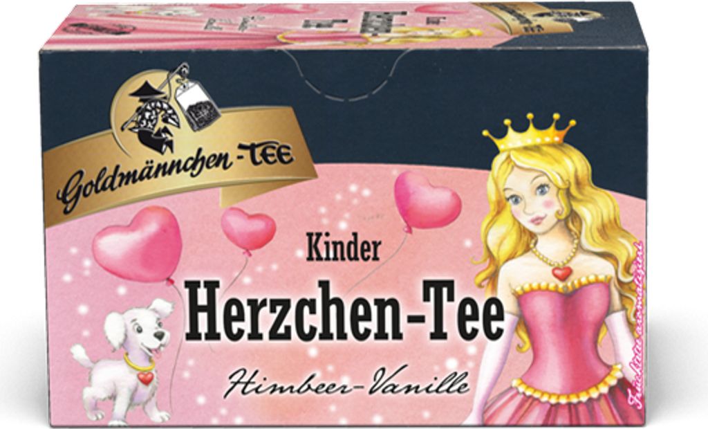Goldmännchen Kinder-Tee Herzchen-Tee Himbeere Produktbild 