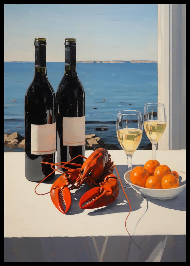 Plakat 42x59,4cm Mittagessen an der Bucht
