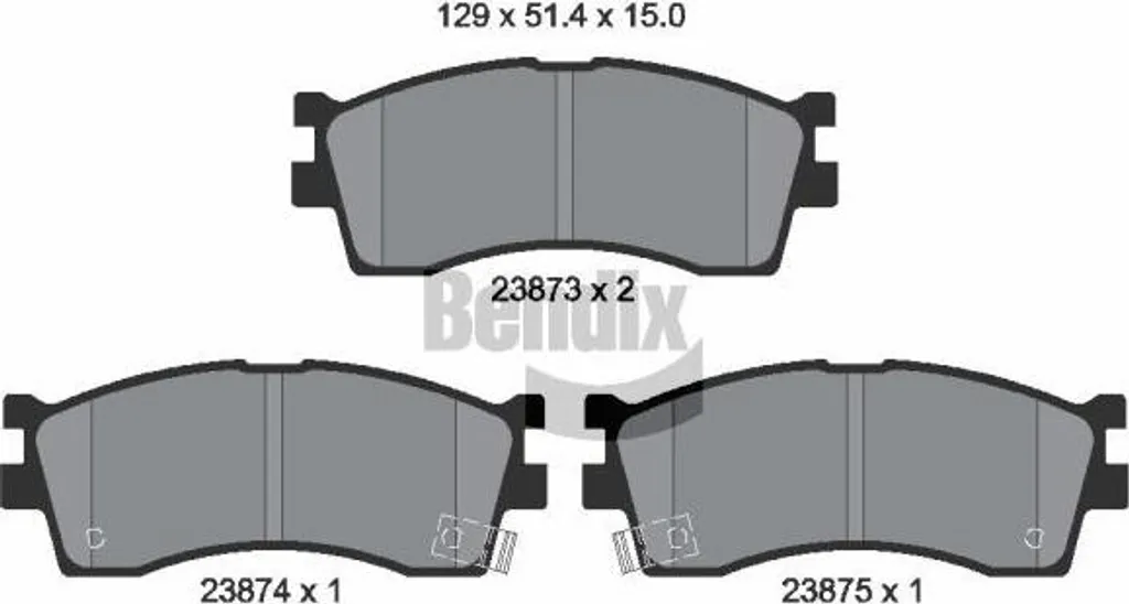 Plaquettes de Frein BENDIX BPD2059 - Qualité OE pour KIA Carens et Rio