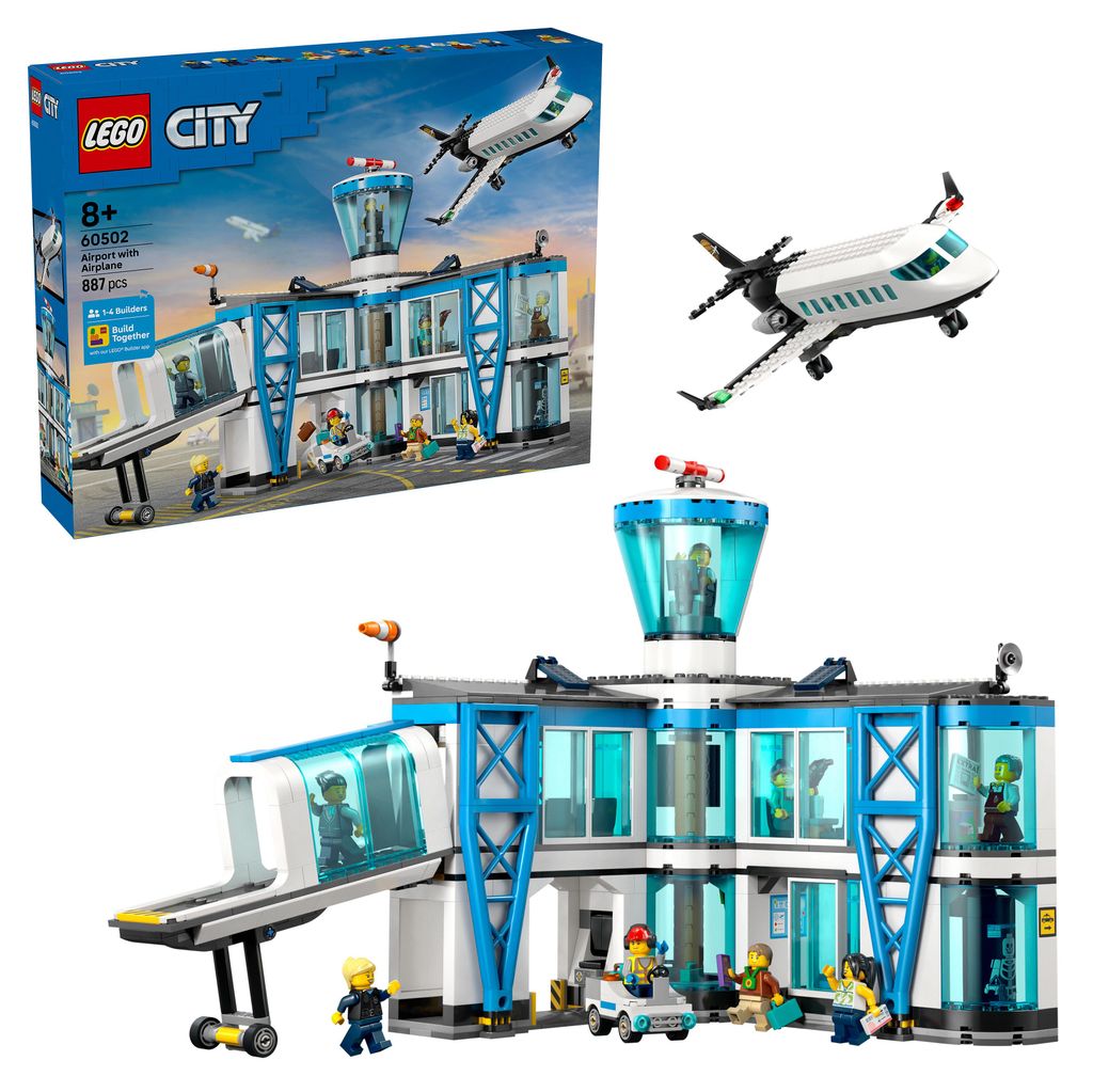 LEGO City Flughafen mit Flugzeug - Spielzeug Miniatur Produktbild 