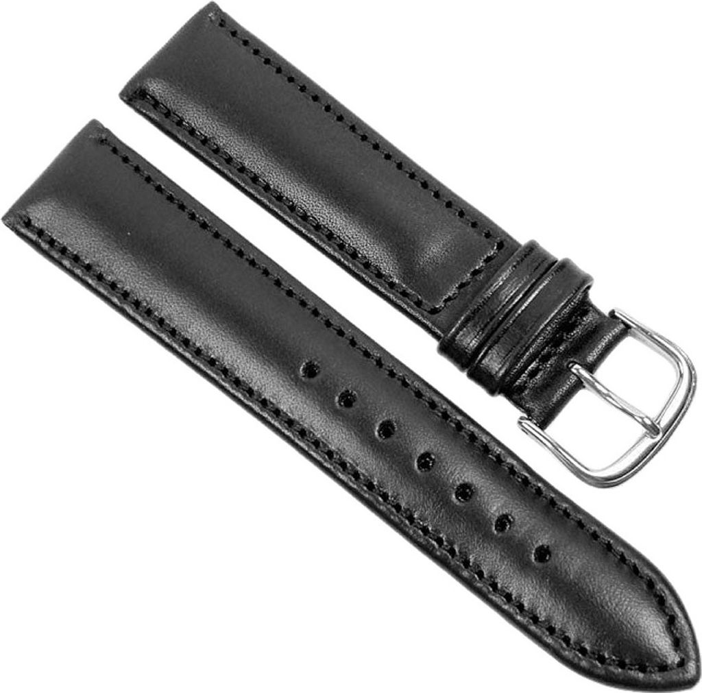 Minott Ersatzband Uhrenarmband Leder Kalb-Resisto schwarz 20mm 17674S