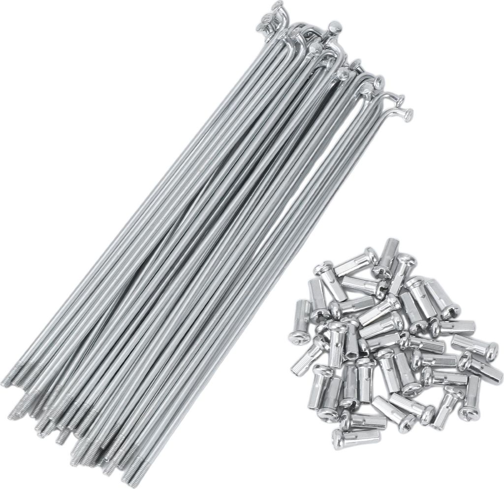 36 Set 13G Fahrradspeichen 141mm Fahrradfelgenspeichen 45 Stahl Verzinkt Silberton