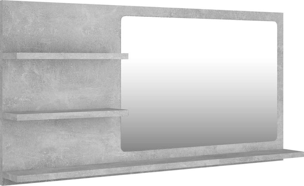 vidaXL Badspiegel Betongrau 90x10,5x45 cm Holzwerkstoff Produktbild 