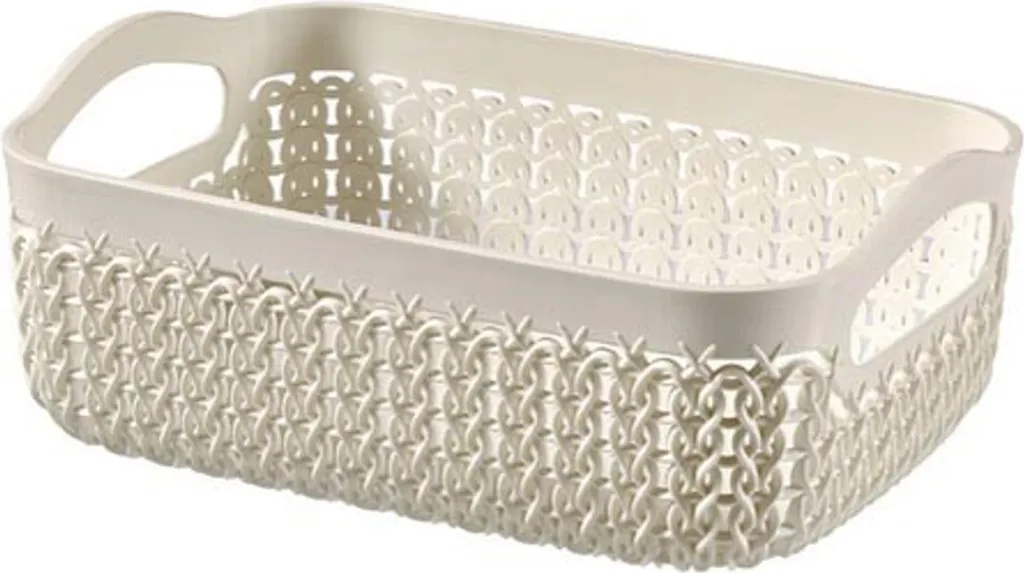 Rangement Bureau et Mercerie : Gobelet Curver A6 Crème Tricoté Pratique