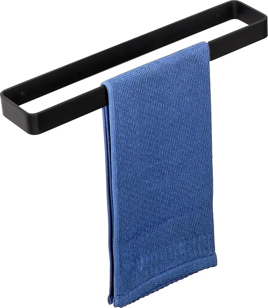Porte-serviettes SAYAYO noir mat 40cm EGYS24030-400-3M-B sans perçage