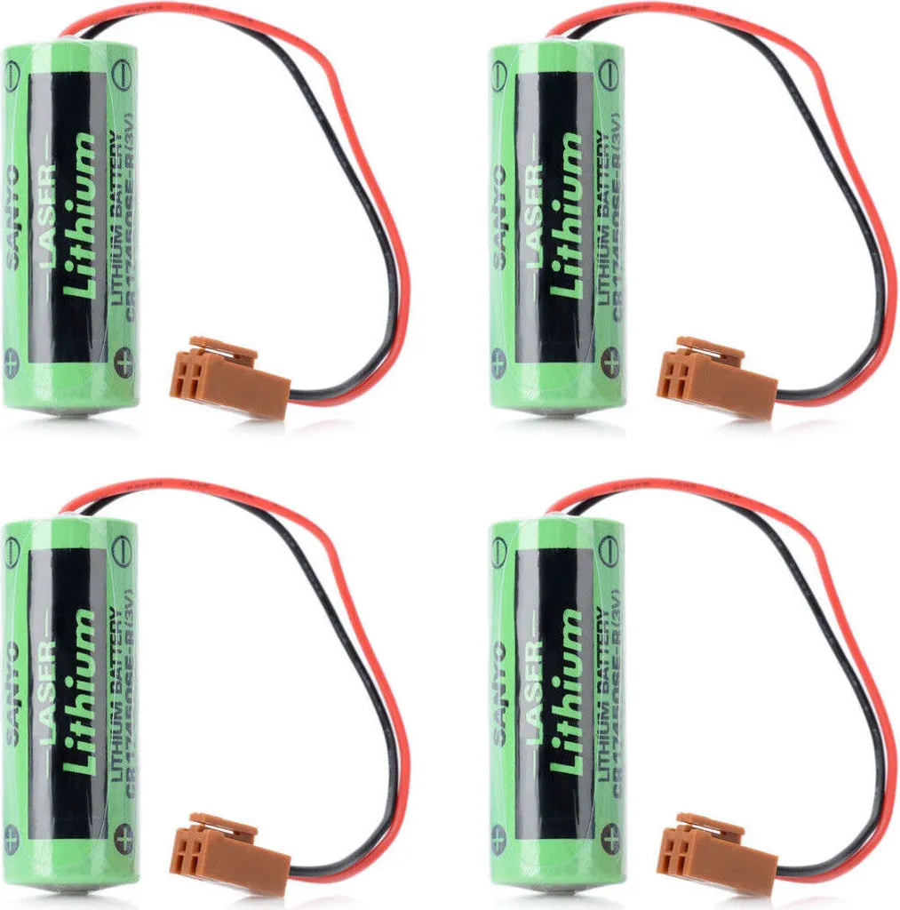 Pack 4 Piles 2500mAh CR17450SE-R 3V avec connecteur pour Robotique
