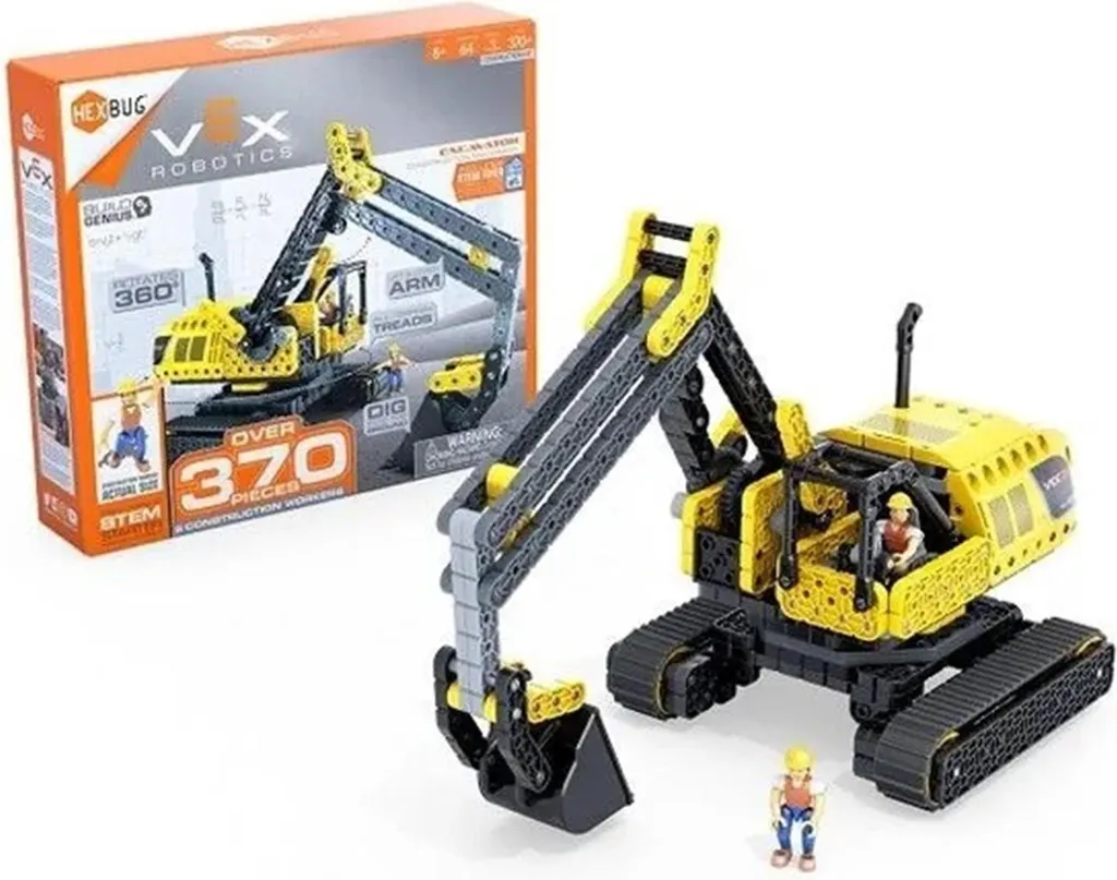 Pelle à chenilles Hexbug VEX avec bras articulé et rotation complète
