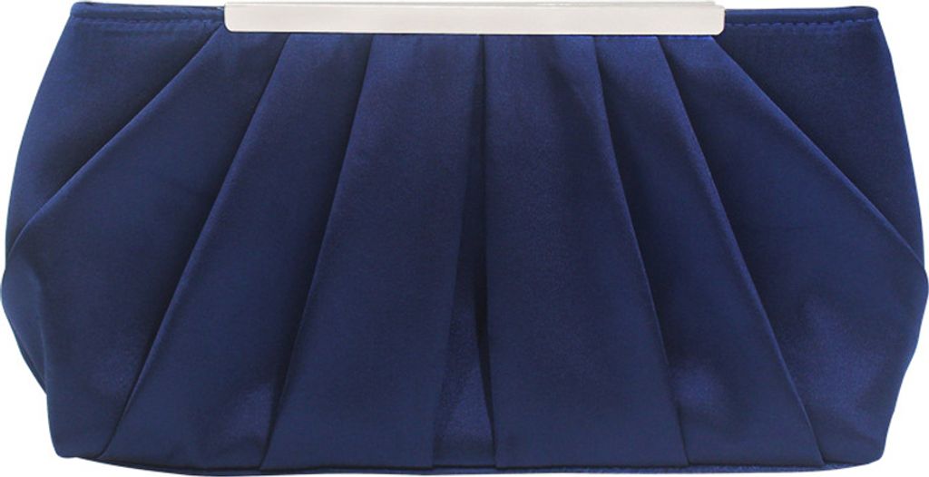 Blau Clutch Abendtasche Elegante Plissee Satin Formale Handtasche Einfache Klassische Geldbörse für Damen