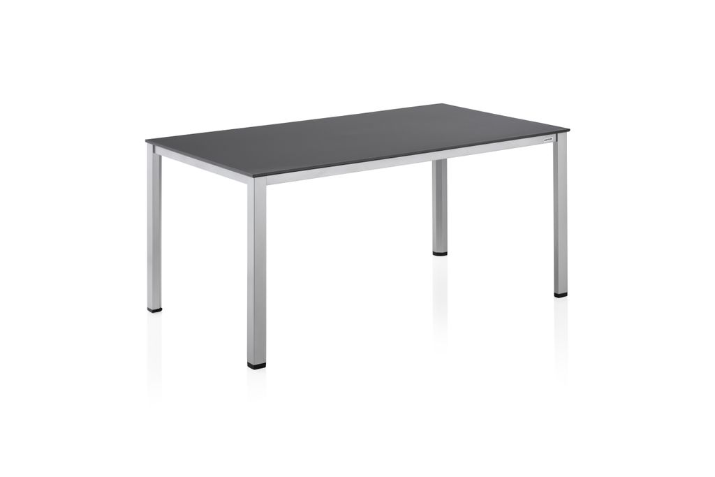 KETTLER Cubic Dining-Tisch 160x90 cm silber/anthrazit, Aluminium/Kettalux