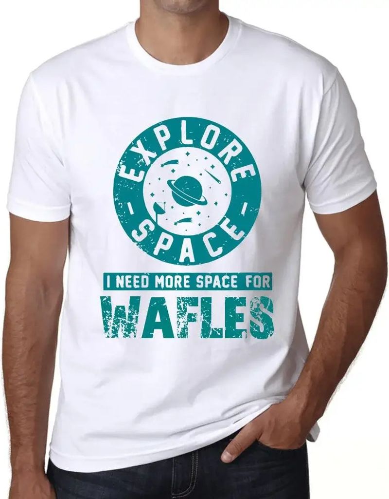 Herren Grafik T-Shirt Platz erforschen ich brauche mehr Platz für Wafles – Explore Space I Need More Space For Wafles – Öko-Verantwortlich Vi...