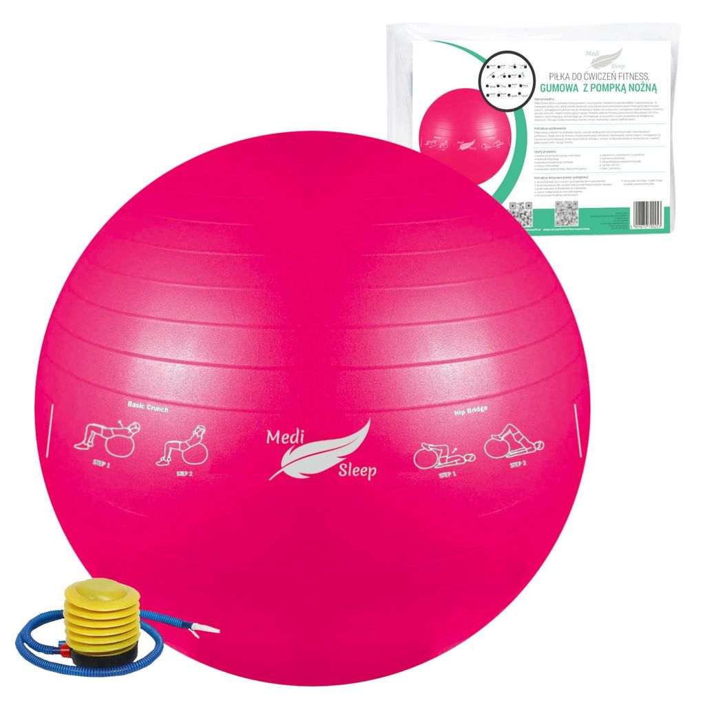 Gymnastikball 65 cm mit Luftpumpe - Sitzball, Produktbild 
