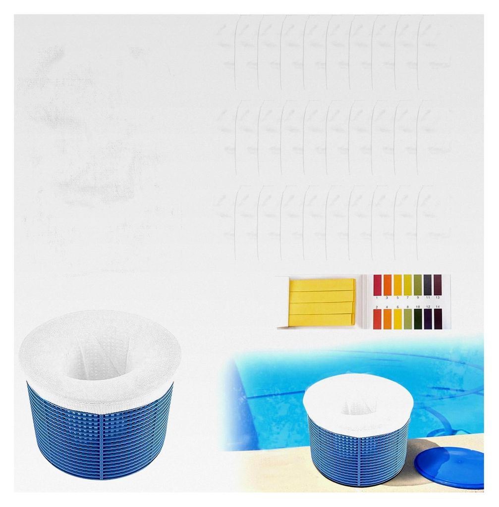 30 Stück Skimmer-Socken, Pool-Skimmer-Socken, Filterstrumpf, Skimmer-Filternetz zur Entfernung von Schmutz, Blättern, Schaum, Pollen, Insekten un...
