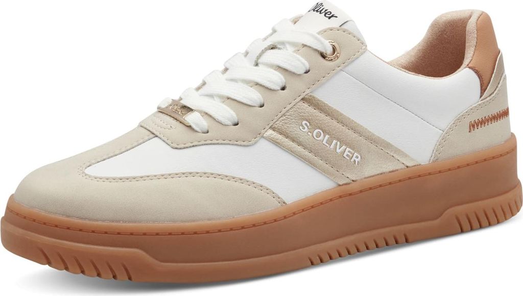 s.Oliver Sportliche Schnürschuhe Damen 31393734373338 Beige 38 EU