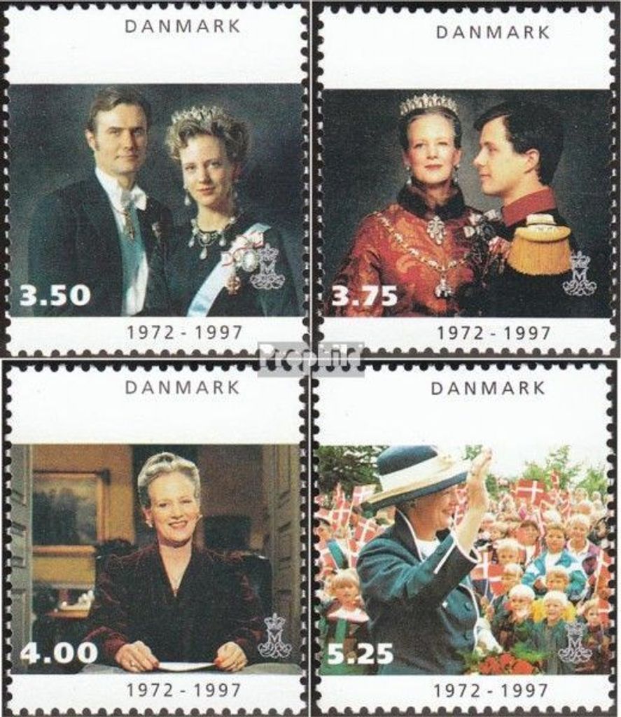 Briefmarken Dänemark 1997 Mi 1142-1145 (kompl.Ausg.) postfrisch 25 J. Regentschaft