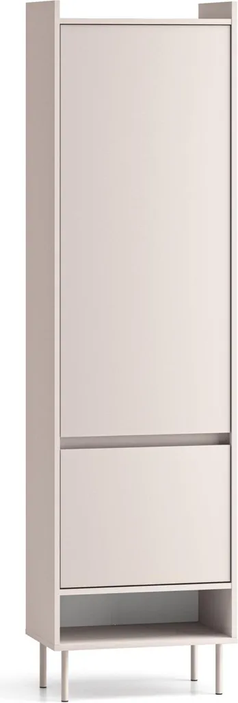 Selsey Dioce Armoire 2 Portes Greige 54 cm avec Tringle et Étagère