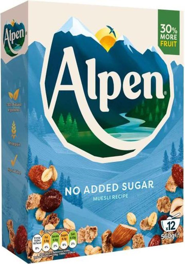 Weetabix Alpen Müsli ohne Zucker 560 g Produktbild 