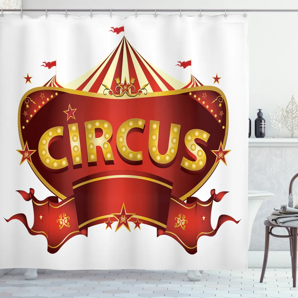 Tenda Doccia Circus ABAKUHAUS 175x220 | Mood Vintage Giallo