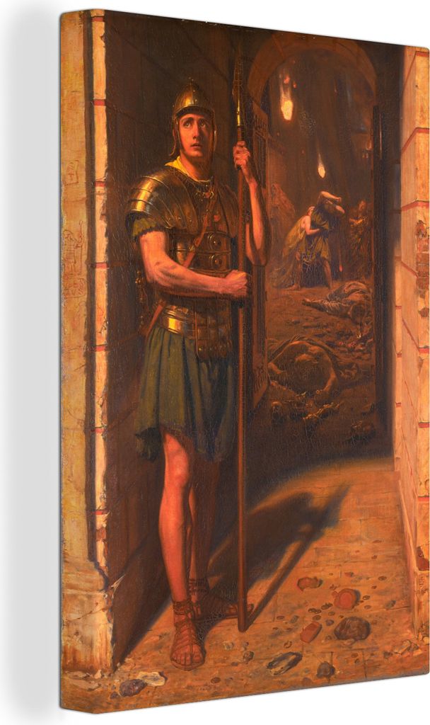OneMillionCanvasses - Leinwandbilder - 90x140 cm, Treu bis in den Tod - Gemälde von Edward Poynter, Wandbilder Kunstdruck Wanddekoration - Foto ...