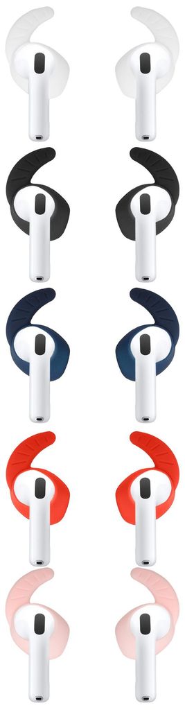 kwmobile 5 Ohrhalter kompatibel mit Apple Airpods 4 - Ohrbügel Ohrhaken aus Silikon Mehrfarbig