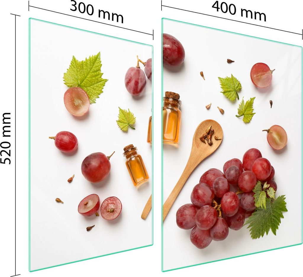 Glasschutzplatte Für Herd 70X52 Fruit