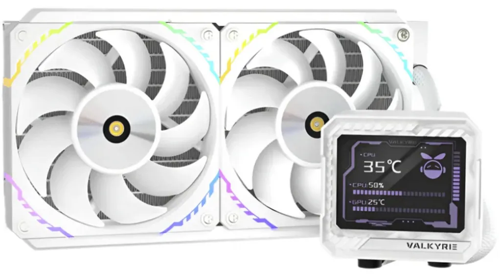 Valkyrie V240 LCD Blanc Watercooling AIO 240mm avec Écran Personnalisable