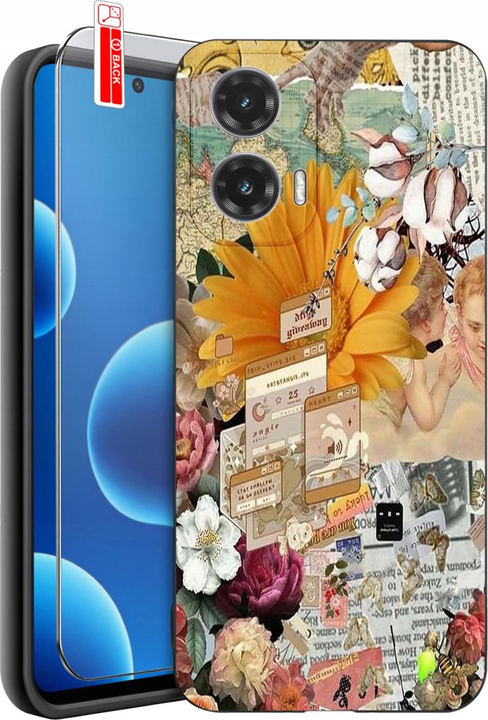 Hülle für Motorola Moto G45 5G | Designs | Mattes Silikon-Case + 9H-Glas