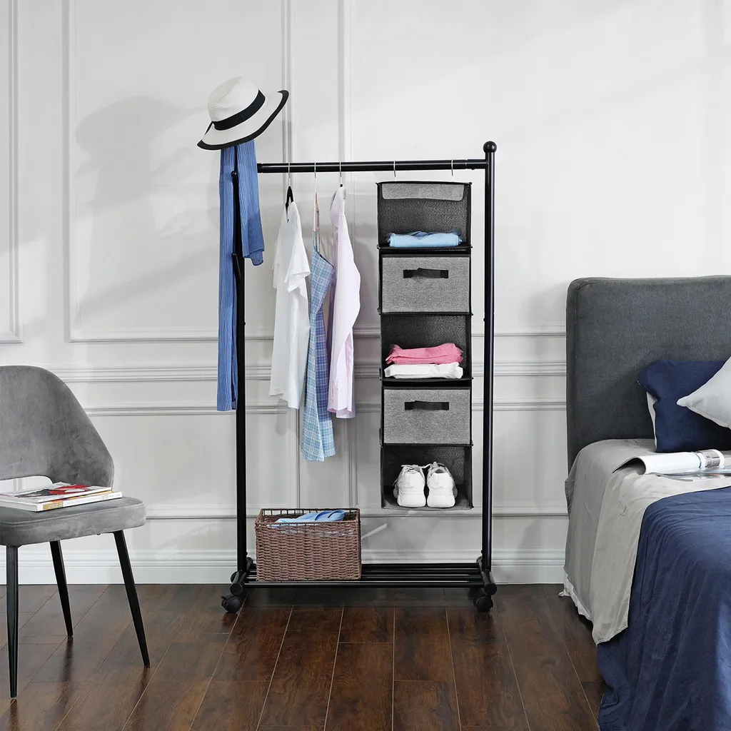 Rangement suspendu pour armoire avec tiroirs : gain de place gris