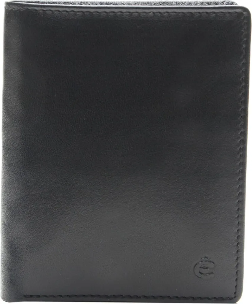 Esquire Pelle portafoglio Compact Wallet Black nero