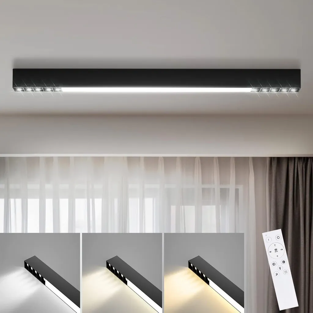 ZMH Plafoniera LED 32W per Camera e Cucina - Dimmerabile 107CM