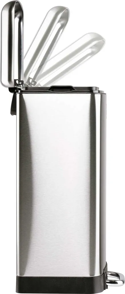 Dirt Devil Poubelle à pédale 20L en acier inoxydable argenté durable