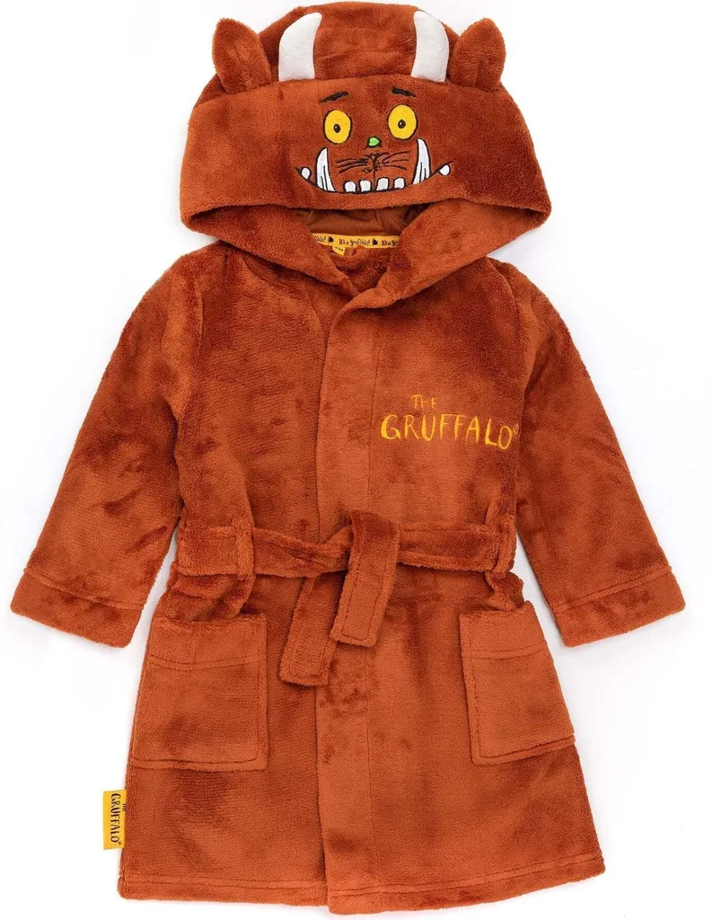 Vestaglia Neonato Gruffalo 92 Marrone | Calda e Sicura per Casa