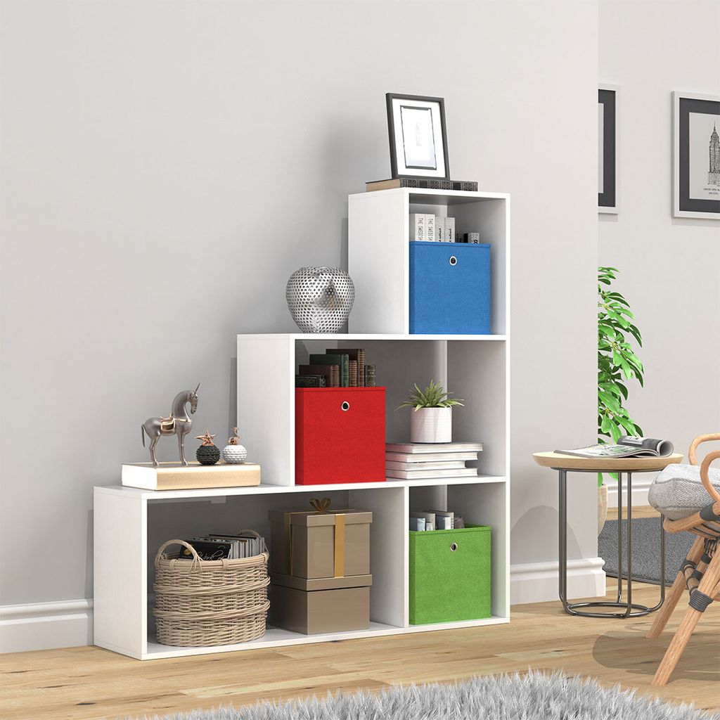 VCM Holz Stand Treppenregal Stufenregal Standregal Produktbild 