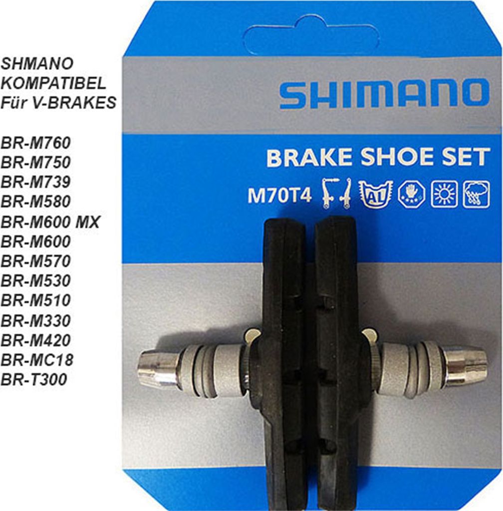 SHIMANO M70T4, pastiglie freno, 7cm, nero, SH-Y8BM9803A Immagine del prodotto 