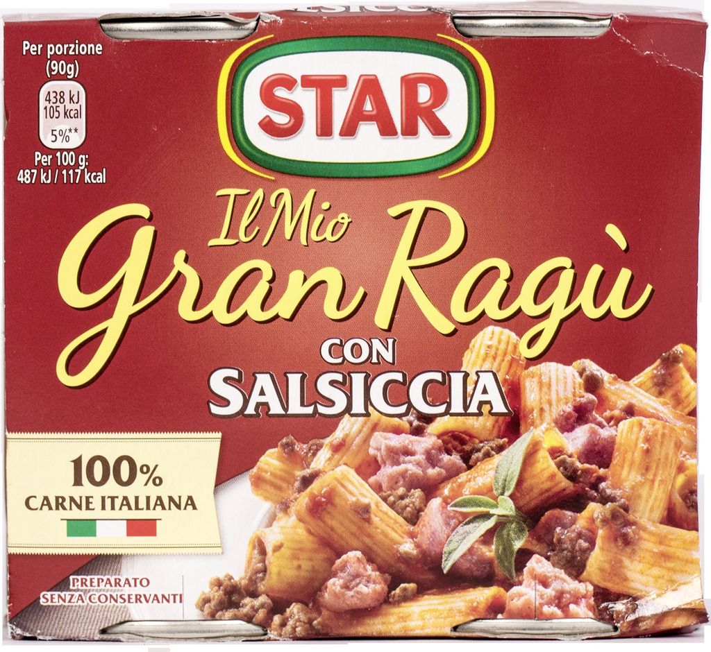 Star Gran Ragú Salsiccia Carne 2 x 180g Tomatensauce mit Wurst